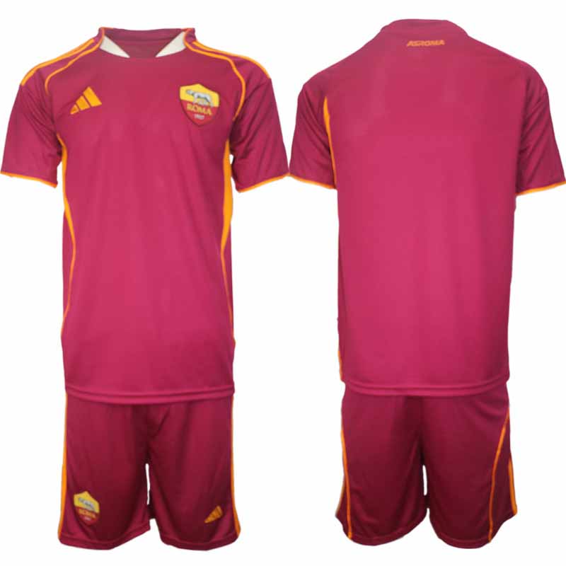 Billiga Fotbollströjor AS Roma Herr Hemmaställ 2025-26 Tröja + Shorts