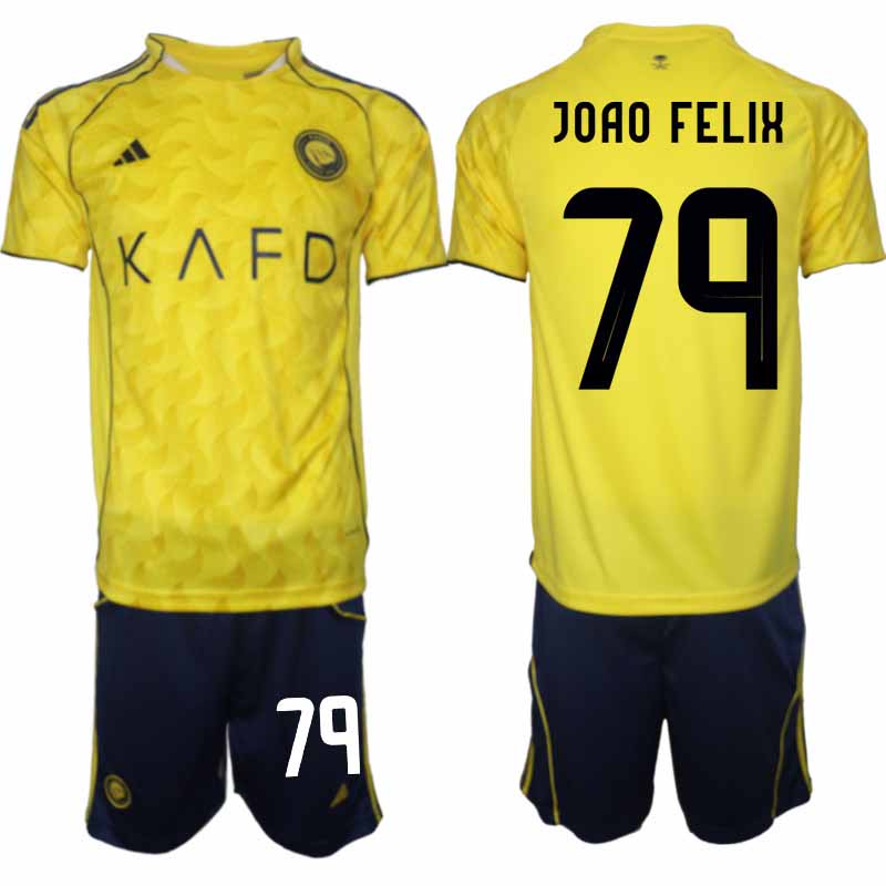 Herr Fotbollskläder Set Al-Nassr João Félix #79 Hemmaställ 2025-26