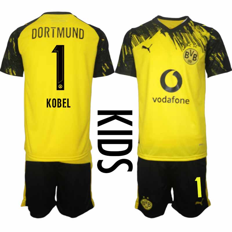 Billiga Fotbollströjor Borussia Dortmund Gregor Kobel #1 Barn Hemmaställ 2025-26