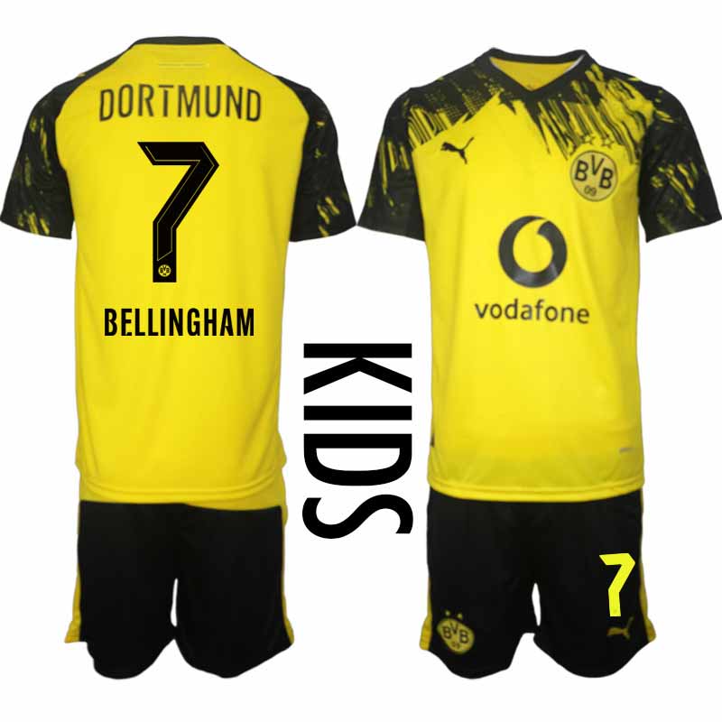 Billiga Fotbollströjor Borussia Dortmund Jobe Bellingham #7 Barn Hemmaställ 2025-26
