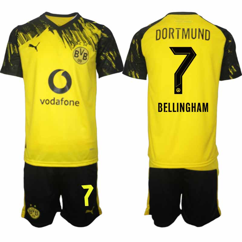 Borussia Dortmund tröja Herr 2025-26 Hemmaställ Tröja + Shorts Jobe Bellingham 7