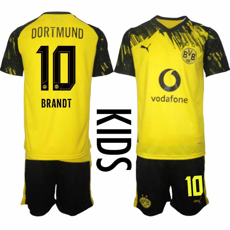 Billiga Fotbollströjor Borussia Dortmund Julian Brandt #10 Barn Hemmaställ 2025-26
