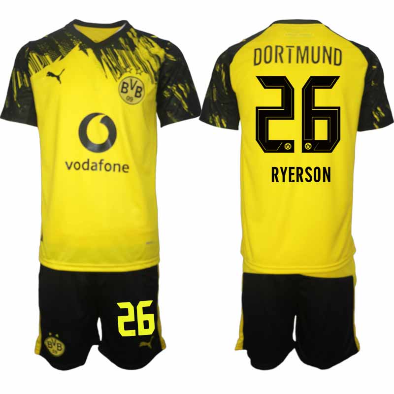 Borussia Dortmund tröja Herr 2025-26 Hemmaställ Tröja + Shorts Julian Ryerson 26