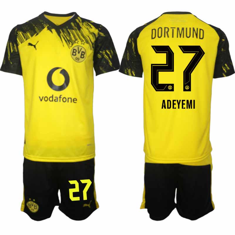 Borussia Dortmund tröja Herr 2025-26 Hemmaställ Tröja + Shorts Karim Adeyemi 27