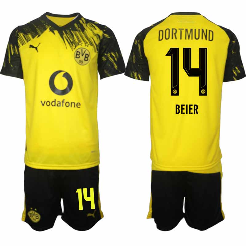 Borussia Dortmund tröja Herr 2025-26 Hemmaställ Tröja + Shorts Maximilian Beier 14