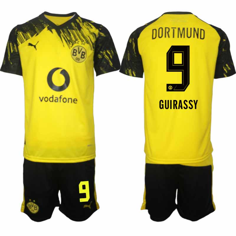 Borussia Dortmund tröja Herr 2025-26 Hemmaställ Tröja + Shorts Serhou Guirassy 9