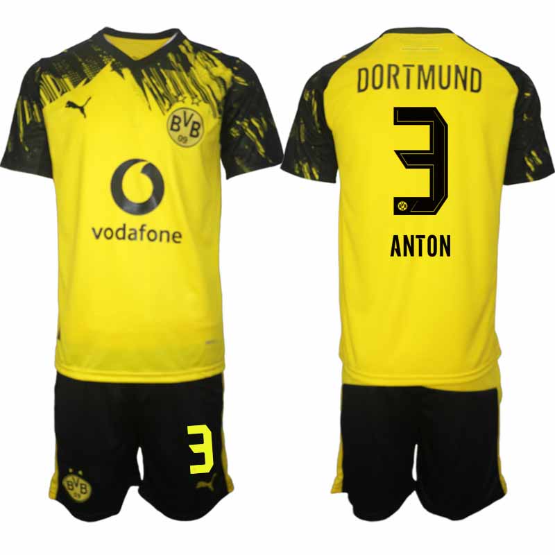 Borussia Dortmund tröja Herr 2025-26 Hemmaställ Tröja + Shorts Waldemar Anton 3