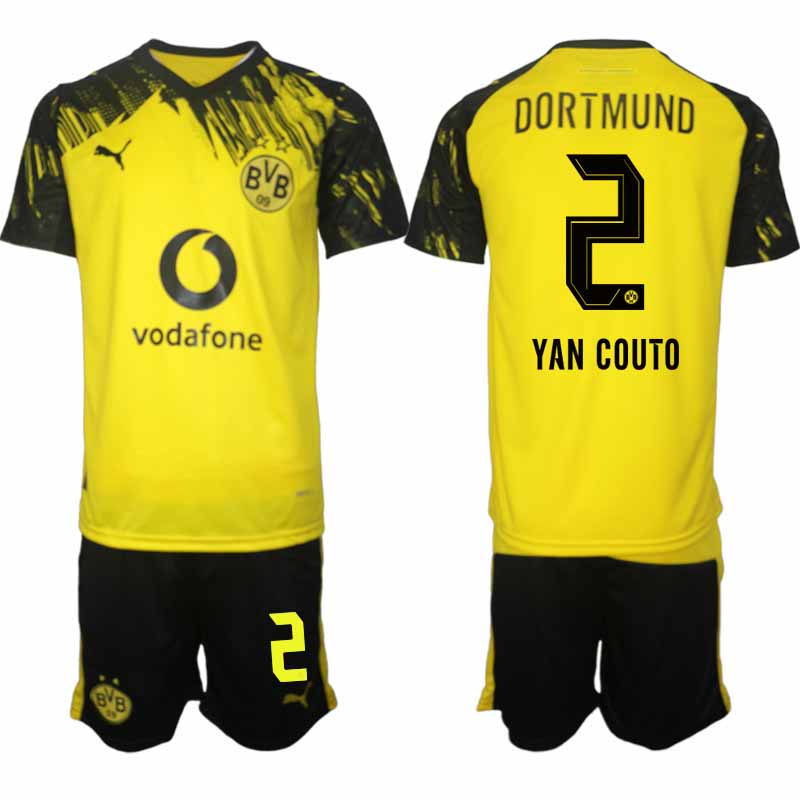 Borussia Dortmund tröja Herr 2025-26 Hemmaställ Tröja + Shorts Yan Couto 2