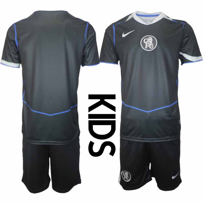 Köpa Barn Fotbollströjor Chelsea FC Tredjetröja 2025/26 Kortärmad + Shorts