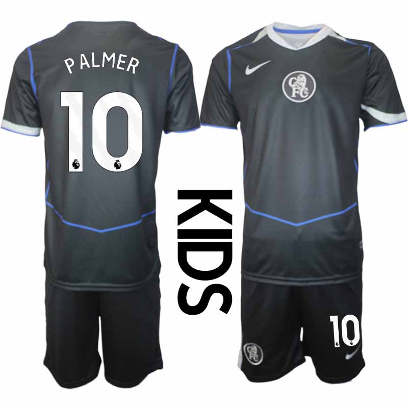 Fotbollskläder Set Barn Chelsea Cole Palmer #10 Tredjeställ 2025-26