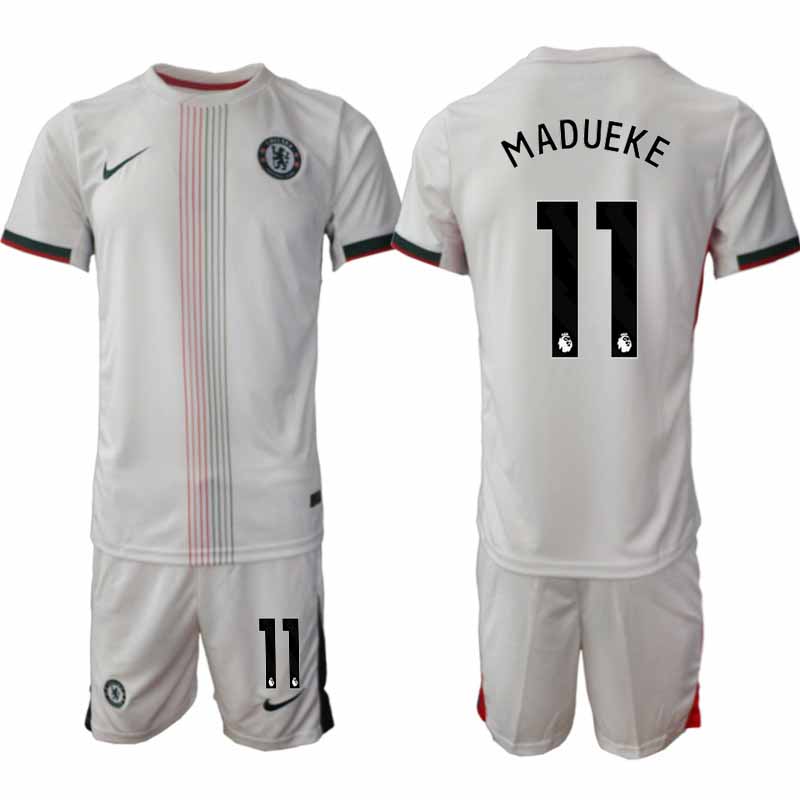 Fotbollskläder Set Chelsea Noni Madueke #11 Herr Bortaställ 2025-26