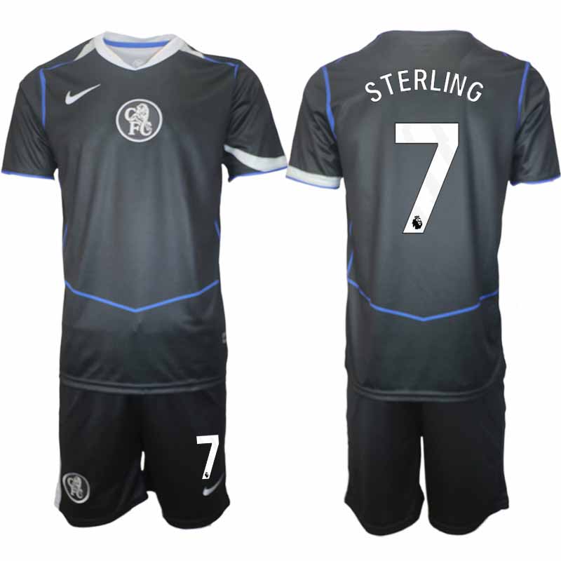 Fotbollströja Raheem Sterling #7 Chelsea Tredjeställ 2025-26 Herr Tröja + Shorts