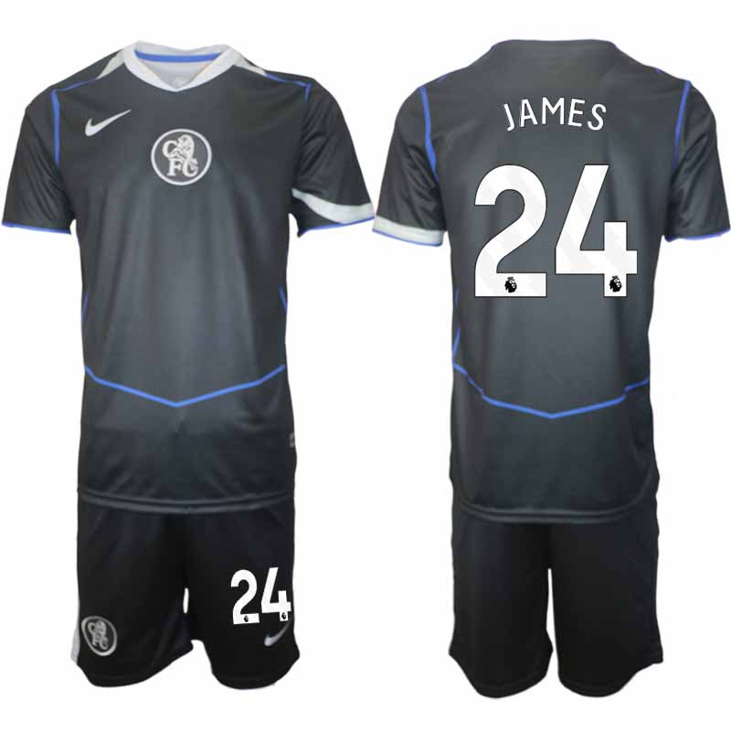 Fotbollströja Reece James #24 Chelsea Tredjeställ 2025-26 Herr Tröja + Shorts