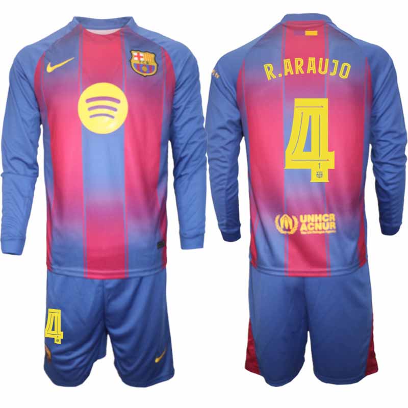 FC Barcelona UEFA Champions League Hemmaställ Herr 2025/26 Ronald Araujo 4