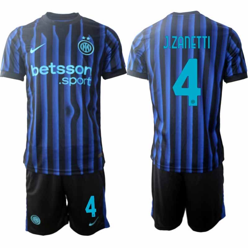 Billiga Fotbollströjor Inter Milan Zanetti #4 Herr Hemmaställ 2025-26