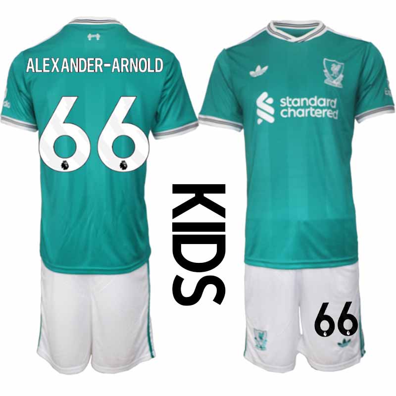 Liverpool FC Tredjeställ 2025-26 Barn Tröja + Shorts Alexander-Arnold 66