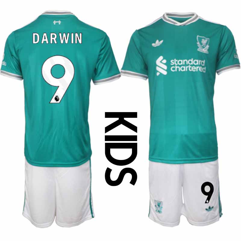 Billiga Fotbollströjor Barn Liverpool FC Tredjeställ 2025-26 Darwin Núñez 9