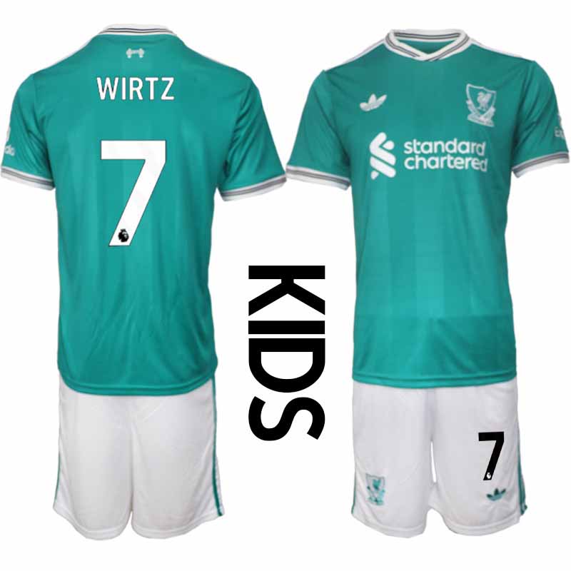 Fotbollskläder Set Barn Liverpool FC Tredjeställ 2025-26 Florian Wirtz 7