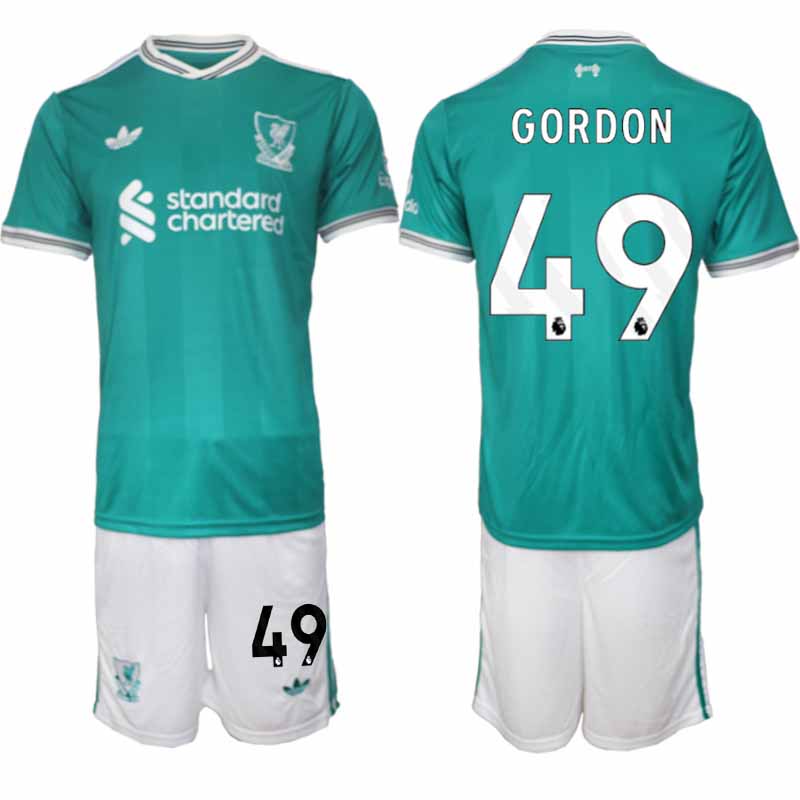 Billiga Fotbollströjor Kaide Gordon #49 Liverpool FC Tredjeställ 2025-26 Herr