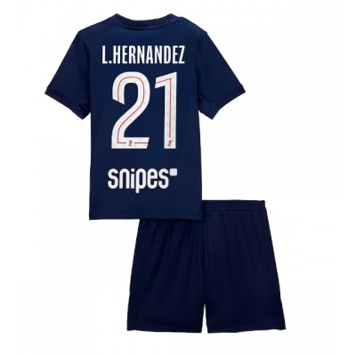 Billiga Fotbollströjor Barn Paris Saint-Germain Hemmaställ 2025/26 Lucas Hernandez 21