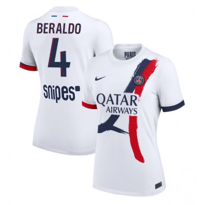 Paris Saint-Germain Bortatröja 2025/26 Dam Fotbollströjor Lucas Beraldo 4