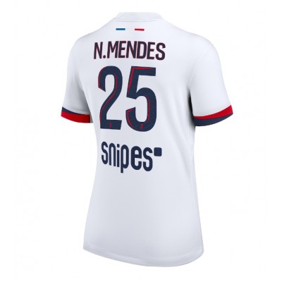 Matchtröjor Fotboll Dam Paris Saint-Germain Bortatröja 2025/26 Nuno Mendes 25