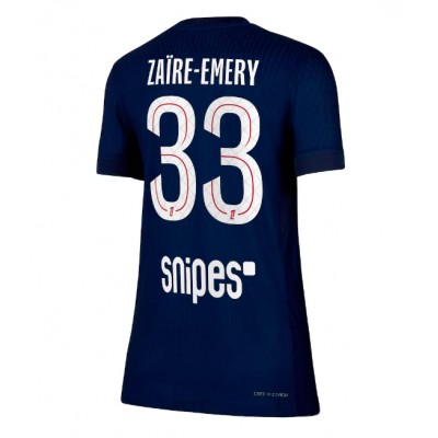 Fotbollströjor Dam Paris Saint-Germain Hemmatröja 2025/26 Warren Zaïre‑Emery 33