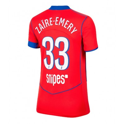 Fotbollströjor Dam Paris Saint-Germain Tredjetröja 2025/26 Warren Zaïre‑Emery 33