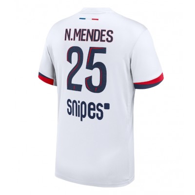 Billiga Fotbollströjor Herr Paris Saint-Germain Bortatröja 2025/26 Kortärmad Nuno Mendes 25