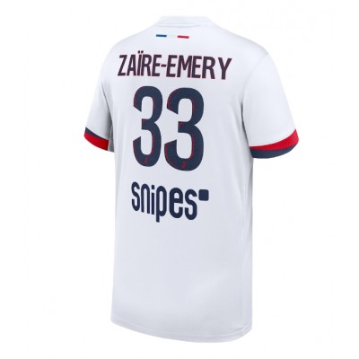 Herr Fotbollskläder Paris Saint-Germain Bortatröja 2025/26 Warren Zaïre‑Emery 33
