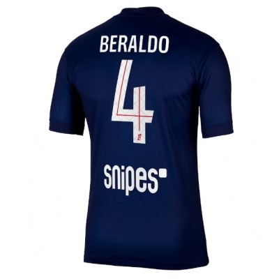 Herr Fotbollströja Paris Saint-Germain Hemmatröja 2025/26 Lucas Beraldo 4 Kortärmad