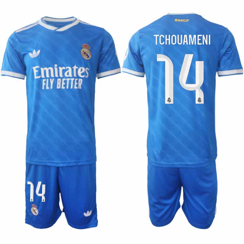 Matchställ Fotboll Aurélien Tchouaméni #14 Real Madrid Tredjeställ 2025-26 Herr