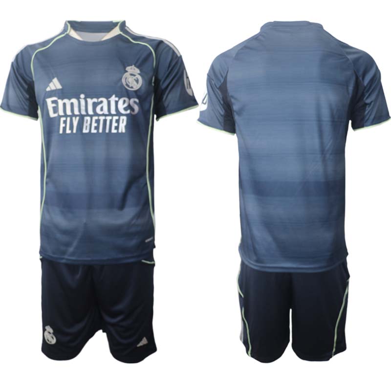 Herr Fotbollströjor Real Madrid Bortaställ 2025/26 Kortärmad shorts