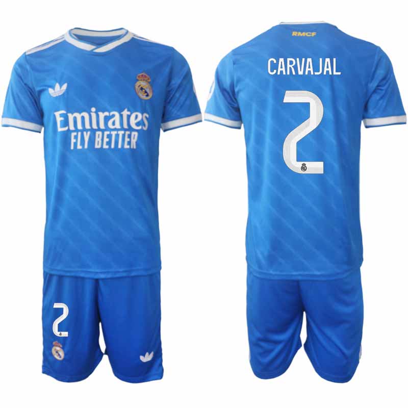 Fotbollskläder Set Dani Carvajal #2 Real Madrid Herr Tredjeställ 2025-26