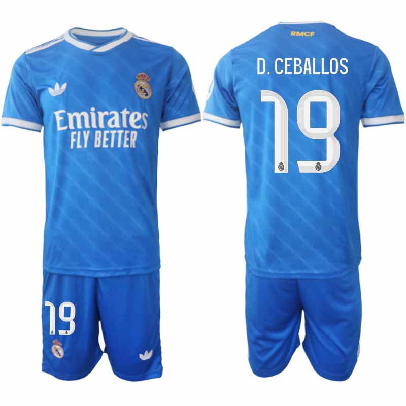 Herr Fotbollströjor Dani Ceballos #19 Real Madrid Tredjeställ 2025/26 Set