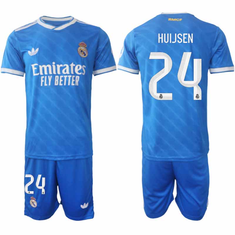 Billiga Fotbollströjor Real Madrid Dean Huijsen #24 Herr Tredjeställ 2025-26 Set