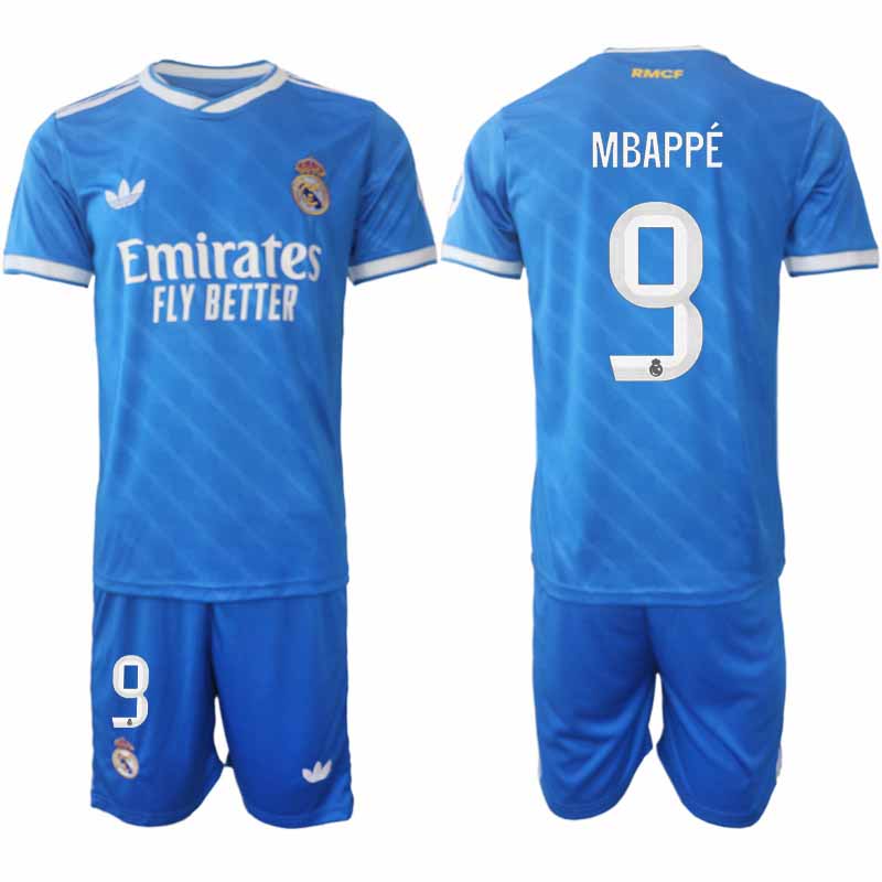 Billiga Fotbollströjor Real Madrid Kylian Mbappé #9 Herr Tredjeställ 2025-26 Set