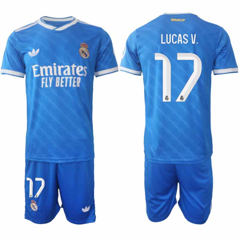 Herr Fotbollströjor Lucas Vázquez #17 Real Madrid Tredjeställ 2025/26 Set