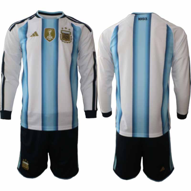 Argentina VM 2026 Hemmaställ Herr Långärmad Matchtröja + Shorts