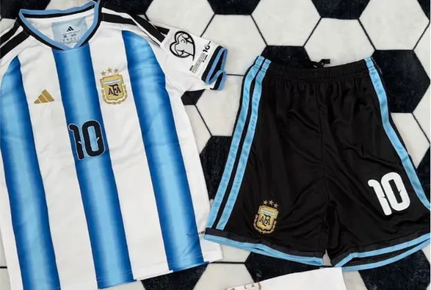 Argentina troja 2026 VM Hemma Barn Lionel Messi 10 Fotbollsset.webp
