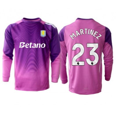 Aston Villa tröja 2025/26 Emiliano Martínez #23 Tredje Målvakt Lila Långärmad