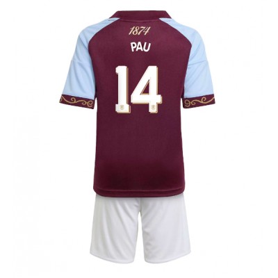 Fotbollsset Barn Aston Villa Hemmatröja 2025/26 Pau Torres 14