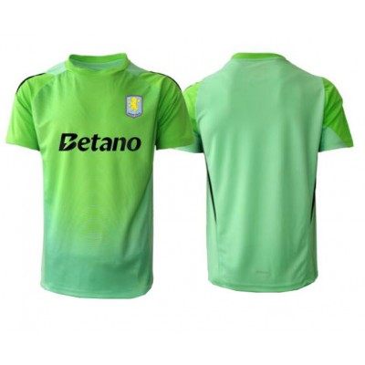 Billiga Fotbollströjor Aston Villa Målvaktströja Borta 2025/26 Grön Kortärmad