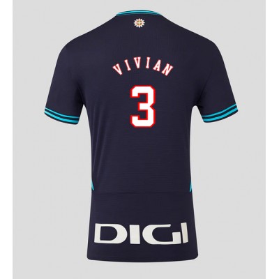 Athletic Bilbao Bortatröja 2025/26 Herr Daniel Vivian #3 Kortärmad Fotbollströja