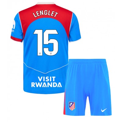 Fotbollsset Barn Atlético Madrid Tredjeställ 2025/26 Clément Lenglet #15