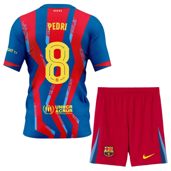 Billiga Fotbollströjor FC Barcelona Fjärdetröja 2025–26 Barn Set Pedri 8
