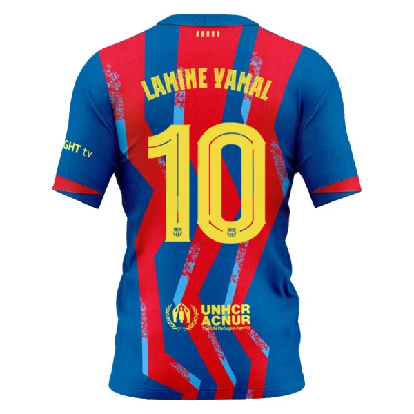 Lamine Yamal #10 FC Barcelona Fjärdetröja 2025–26 Herr Kortärmad Matchtröja