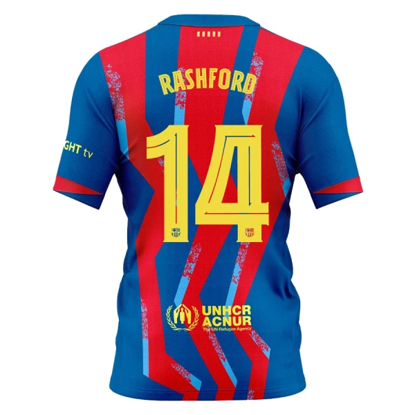 Marcus Rashford #14 FC Barcelona Fjärdetröja 2025–26 Herr Kortärmad Matchtröja