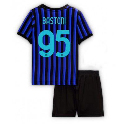 Inter Milan Hemmatröja 2025/26 Fotbollsset Barn Alessandro Bastoni 95