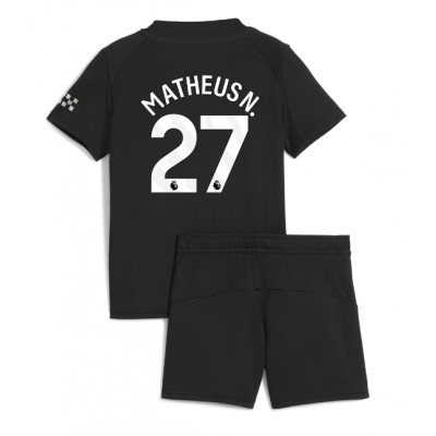 Manchester City Bortatröja 2025/26 Matheus Nunes #27 Barn Fotbollströja Kit